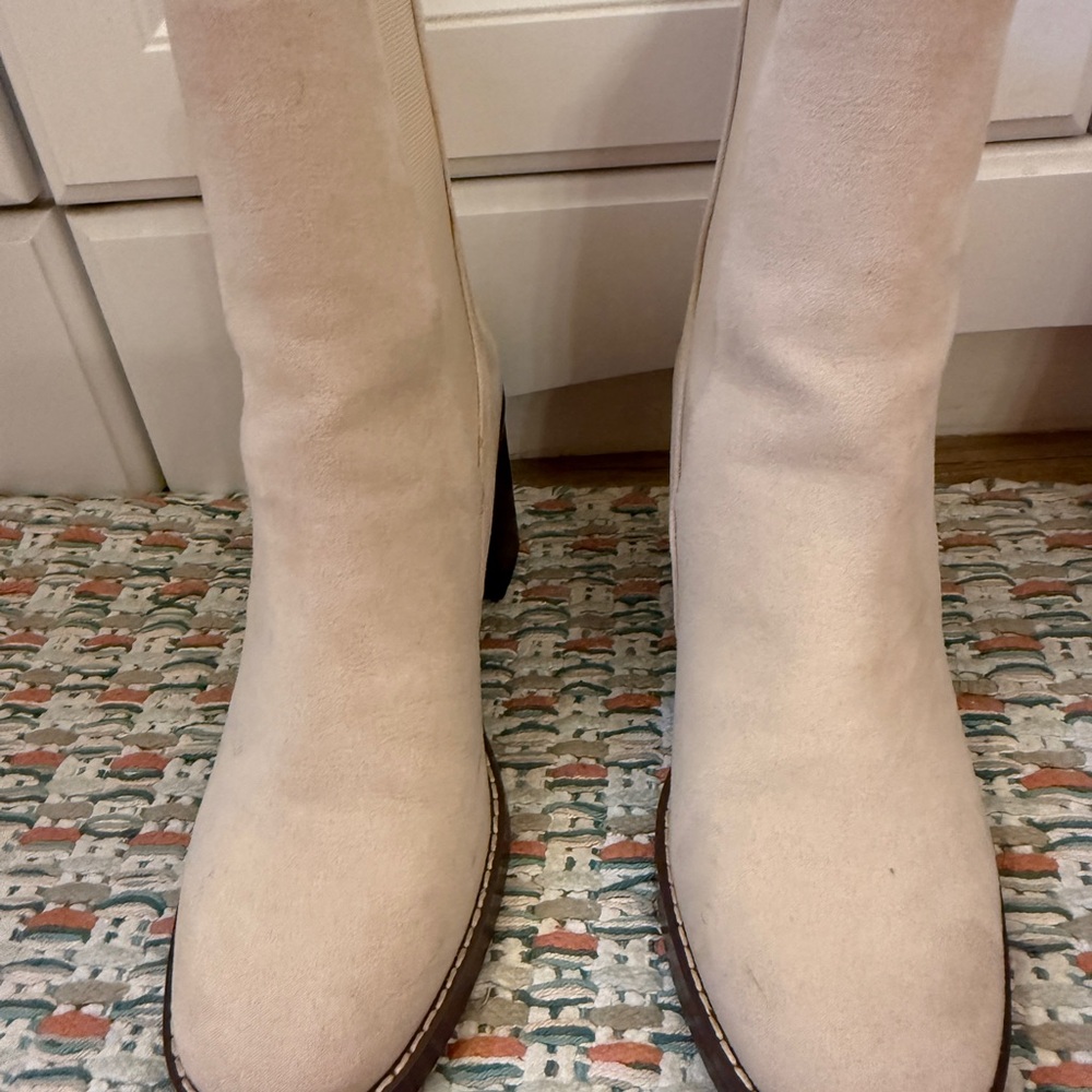 LOFT Beige Heeled Boots